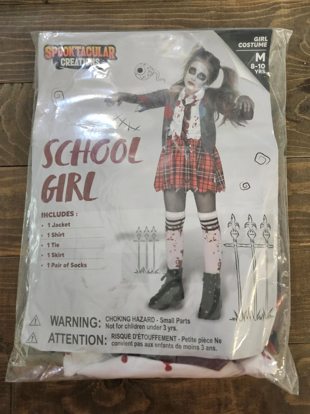 Spooktacular Creations Kids School Girl Costume - Red Plaid (Includes Socks)